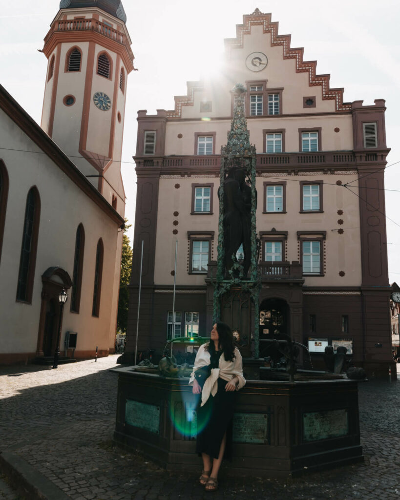 Der Marktplatz von Karlsruhe Durlach