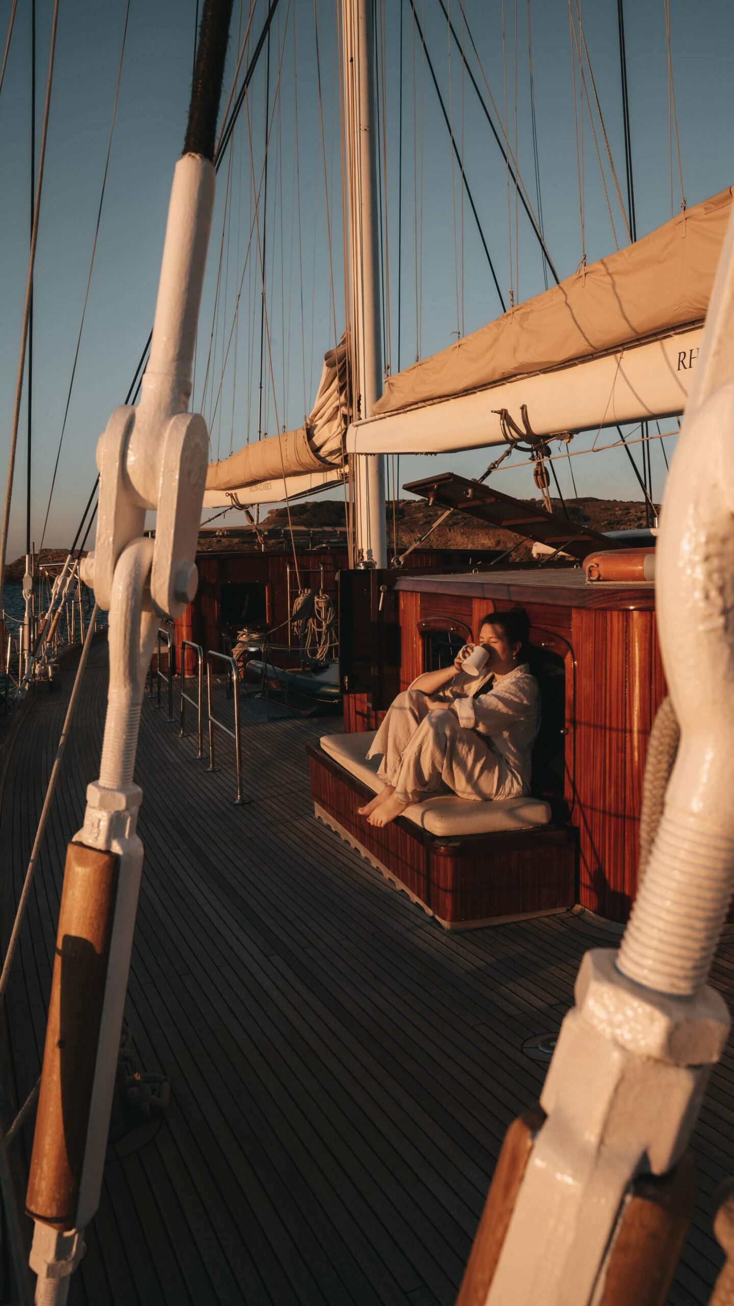 Slow Morning auf dem Segelboot
