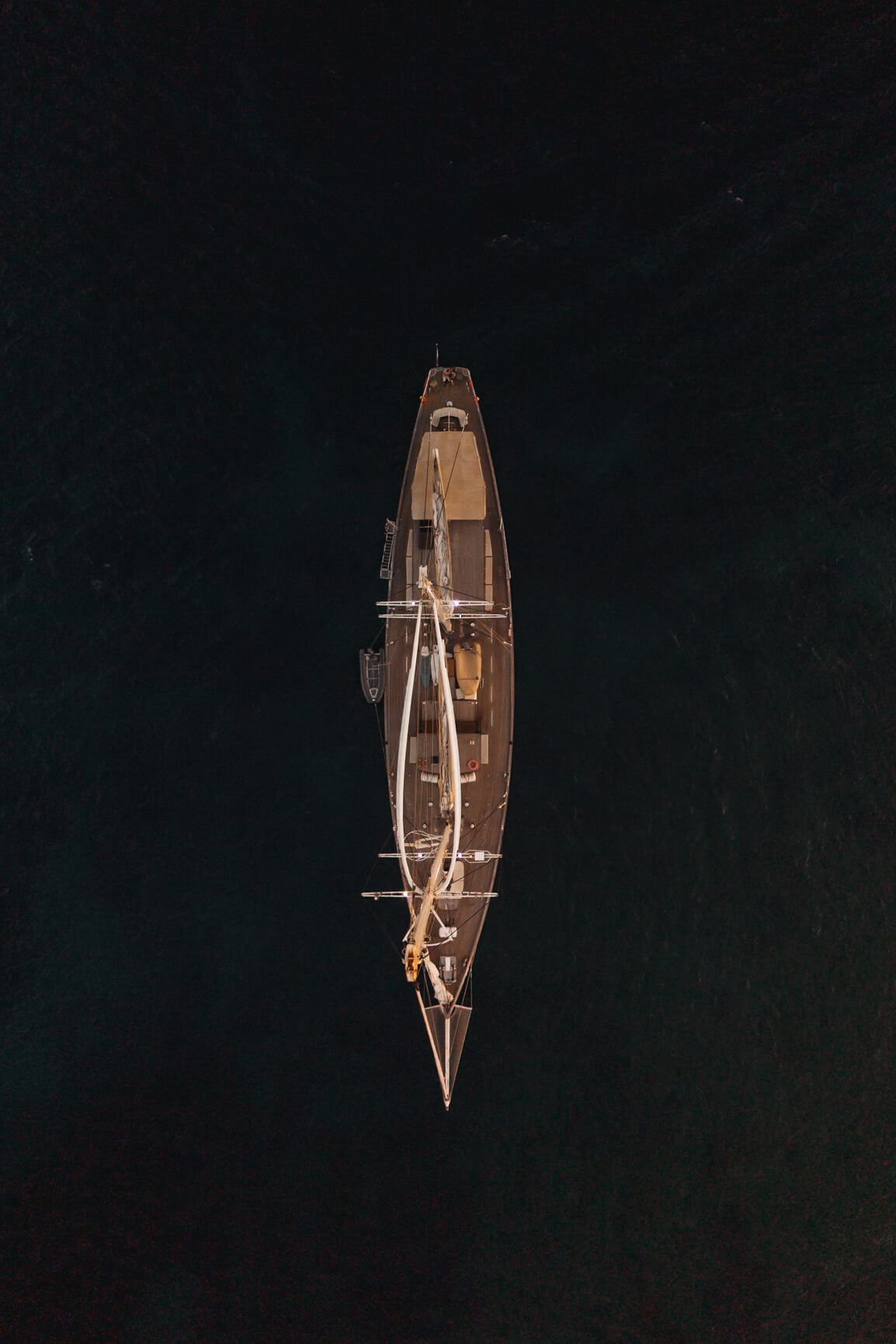 Segelboot Rhea von oben