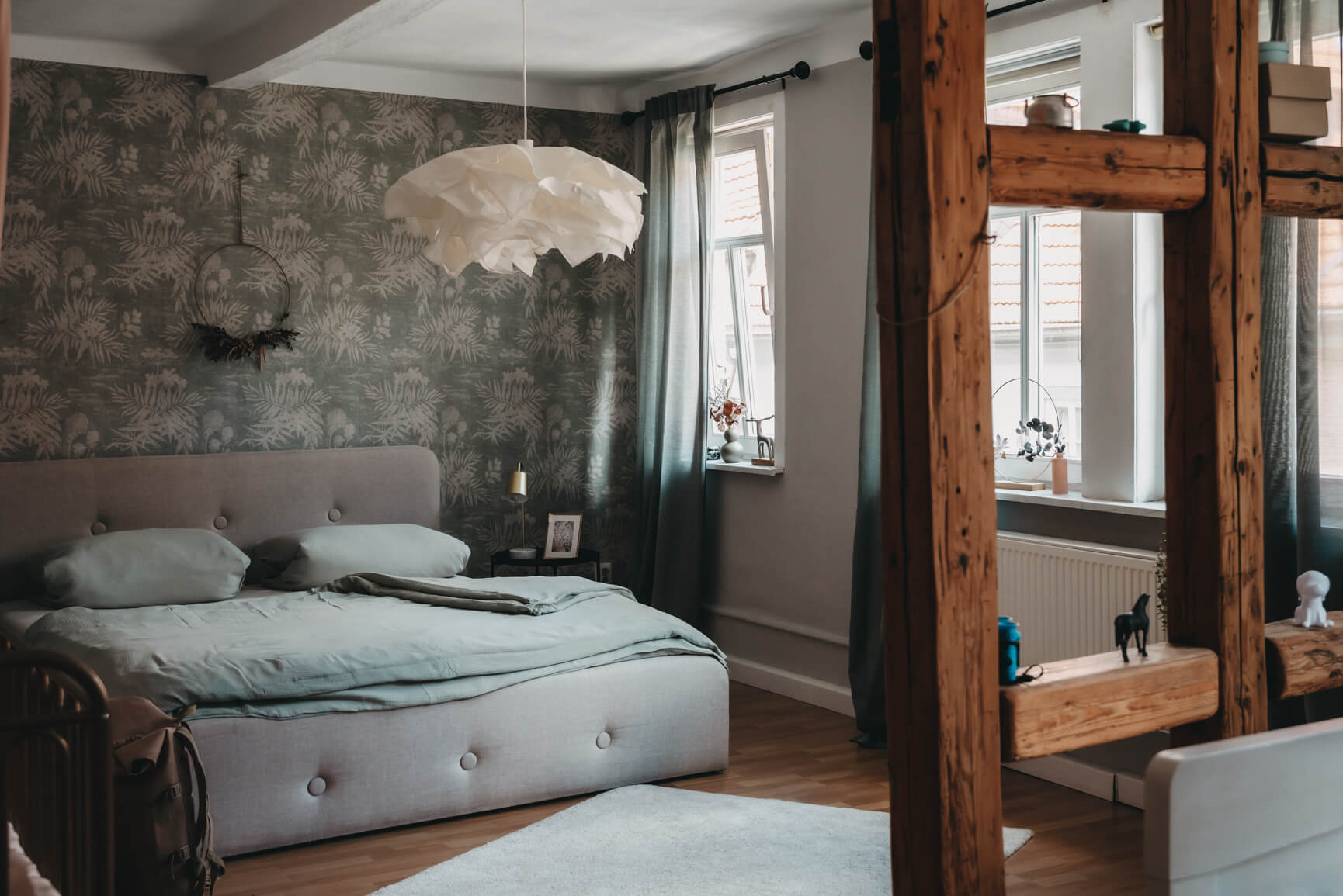 Schlafzimmer in der Ferienwohnung Stadthaus Glückskind