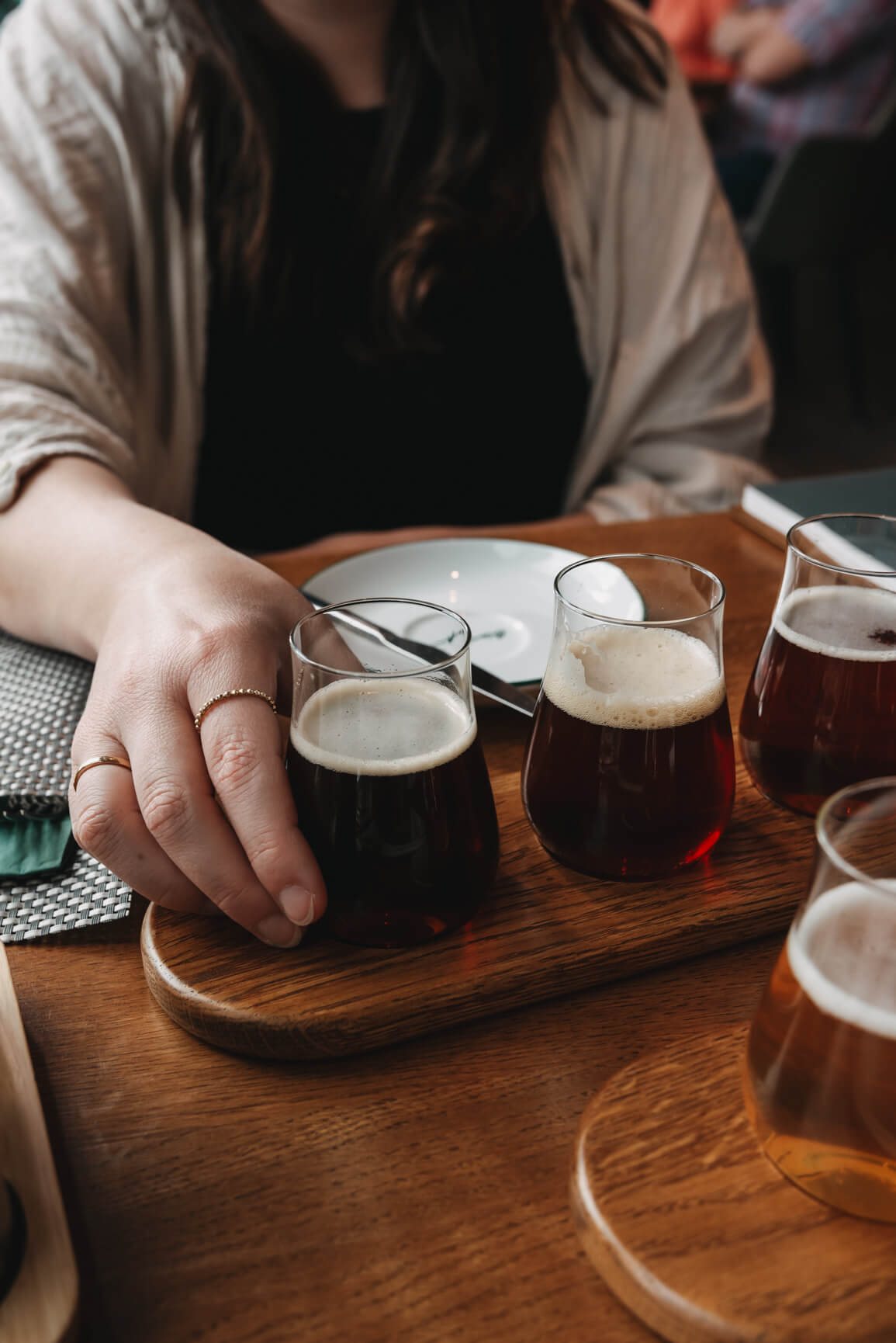 Bierprobe im Restaurant Bierfein