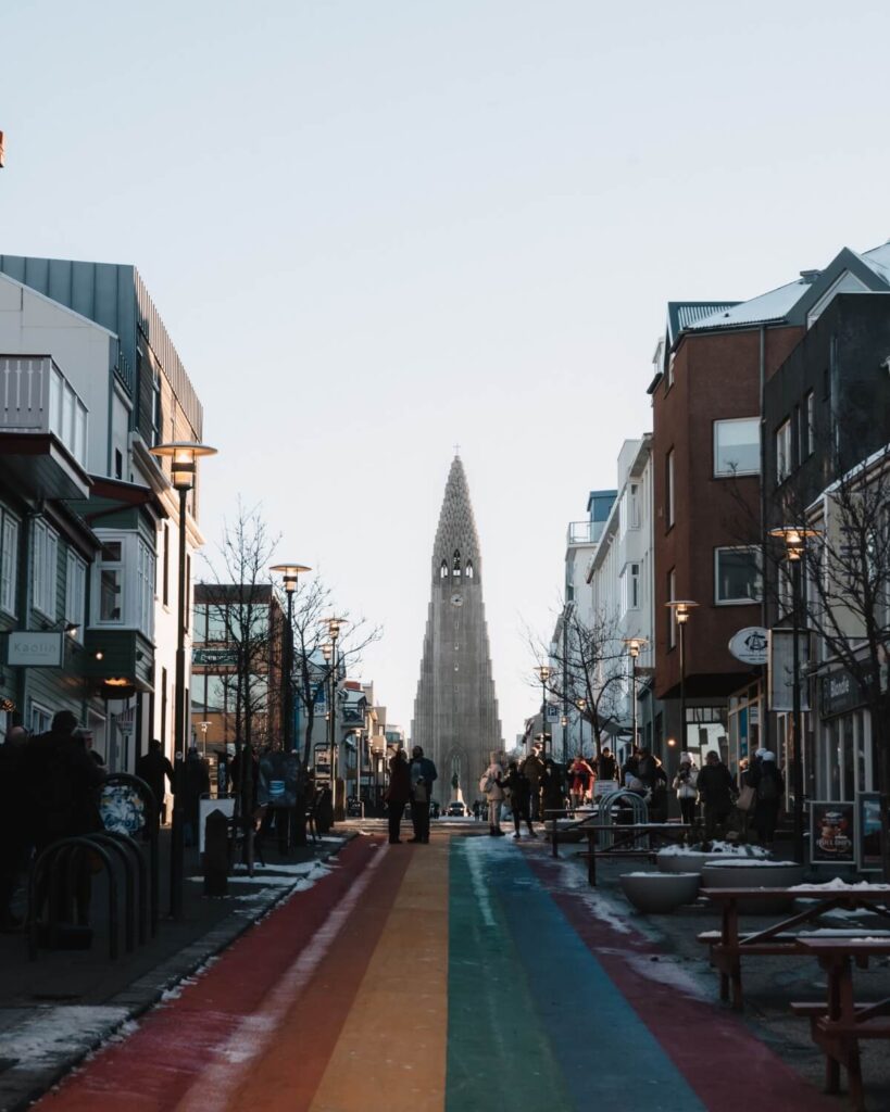 Blick auf die Hallgrímskirkja