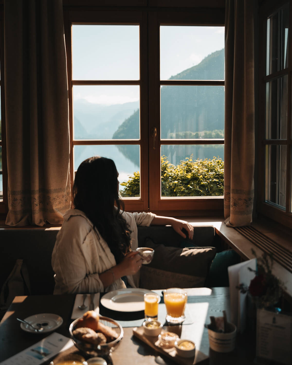 Blick aus dem Seehotel auf den Grundlsee
