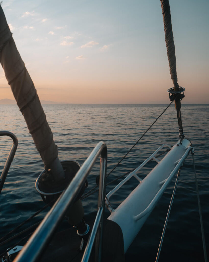 Segeltörn im Ionischen Meer: Abendstimmung
