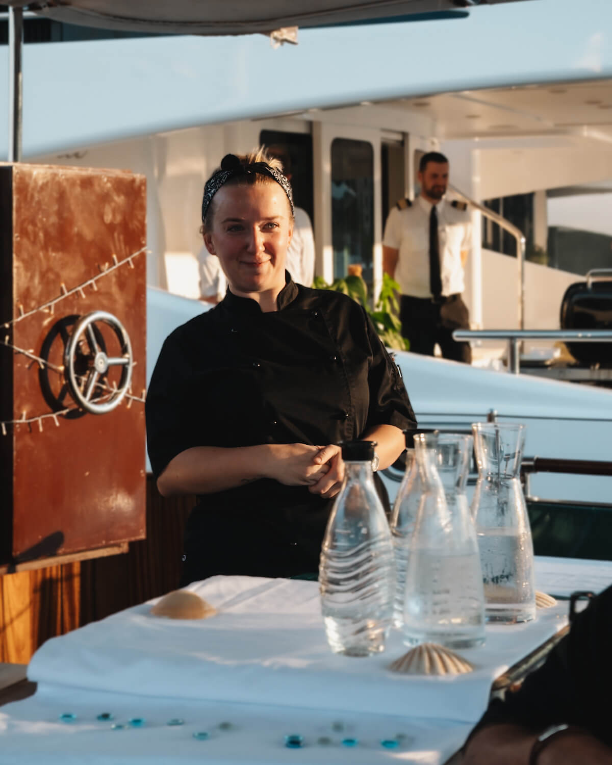 Captains Dinner an Bord von Sailing Classics