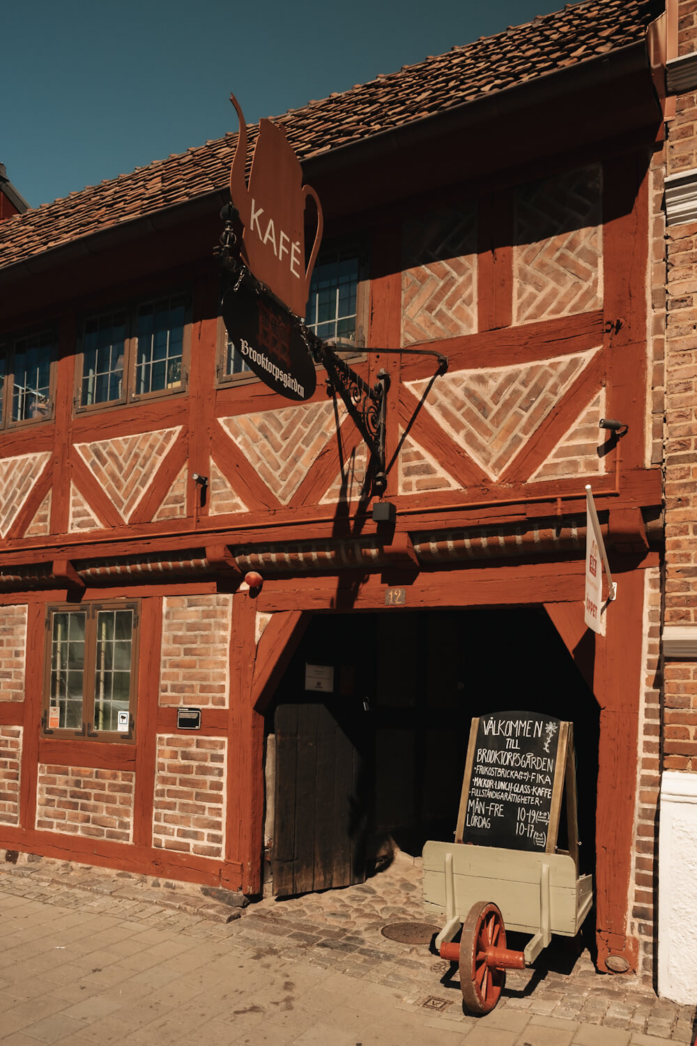 Das Café Broktorpsgården in Halmstad