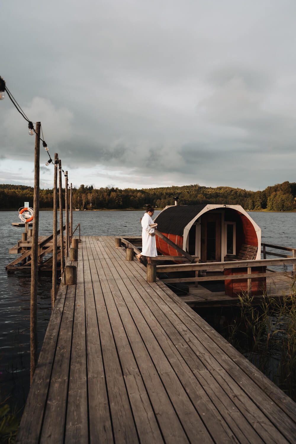 Sauna am See im Äkulla Outdoor Resort