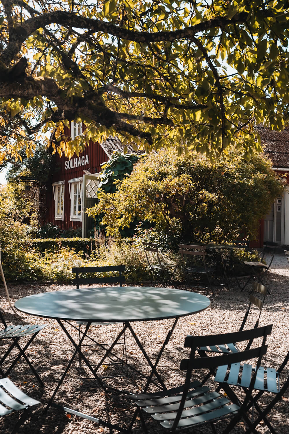 Garten der Solhaga Stenugnsbageri in Halland