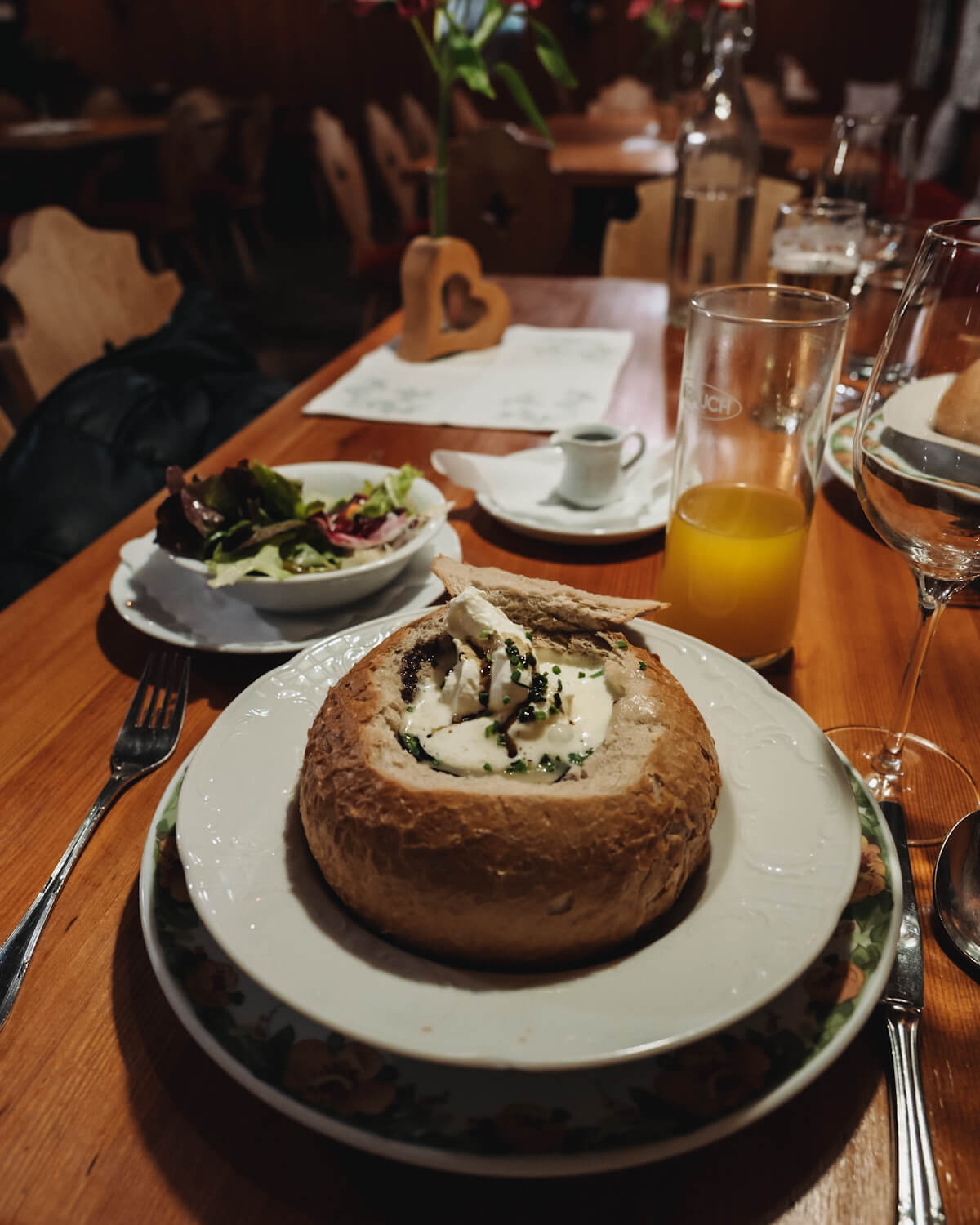 Kartoffelsuppe in der Fischerhütte am Toplitzsee