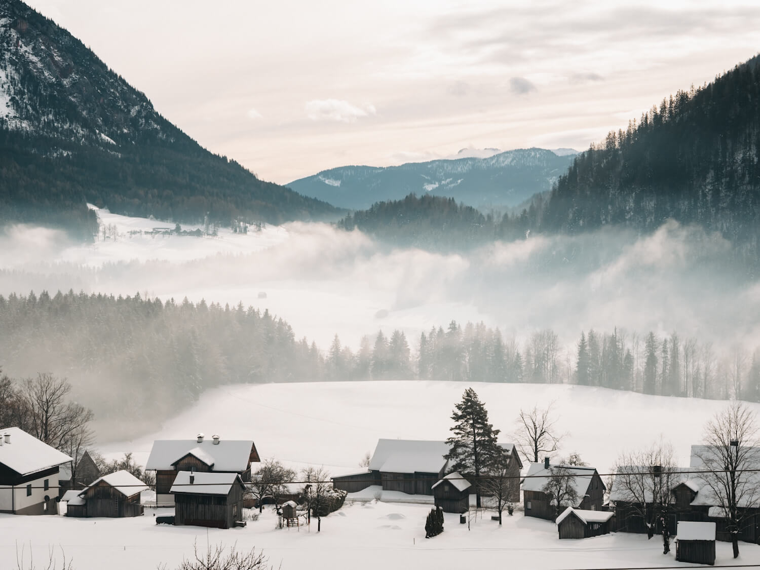 Winterliche Morgenstimmung im Ausseerland