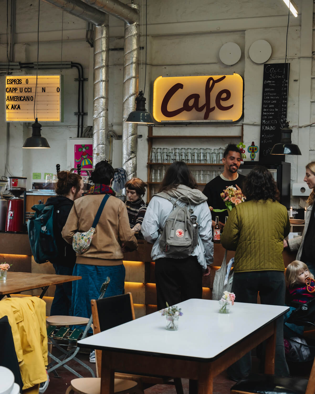 Café in der Plagwitzer Markthalle